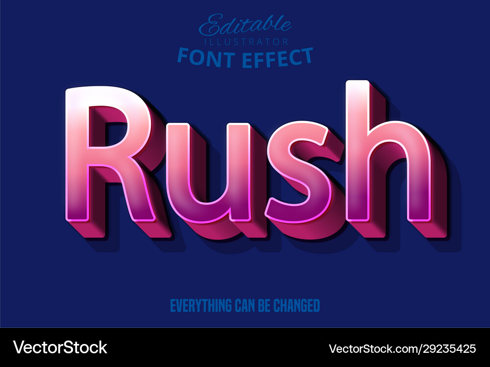 Modern youth script editable typography font Modern youth script editable typography font Vector Image