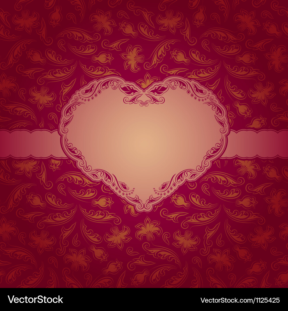 Romantic Floral Frame vector image