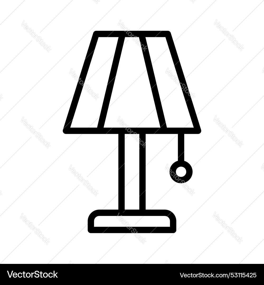 Well designed icon of table lamp customizable Vector Image