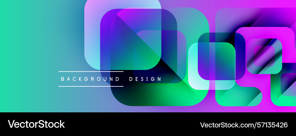 Abstract vibrant background overlapping squares Abstract vibrant background overlapping squares Vector Image
