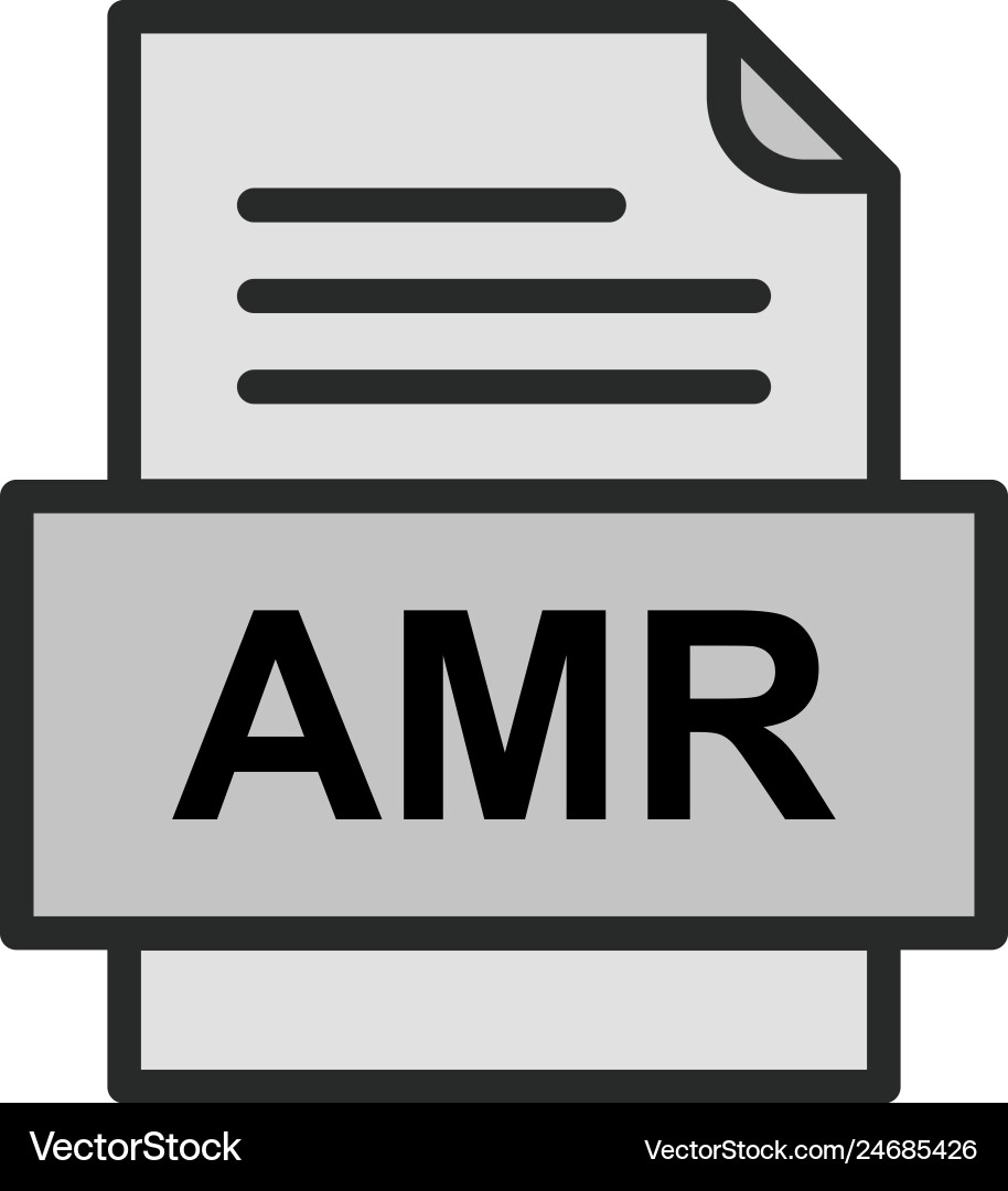 Amr file document icon Vector Image