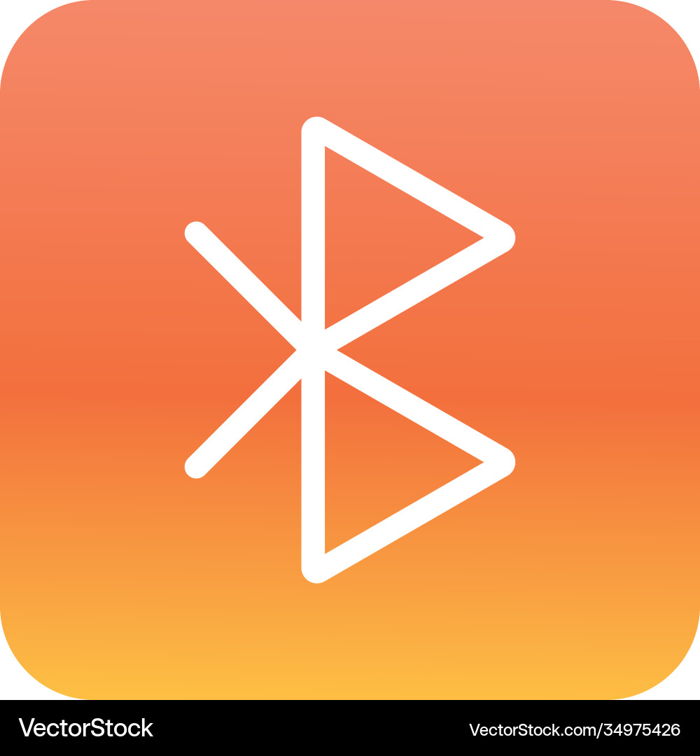 Bluetooth interface block gradient style icon Vector Image