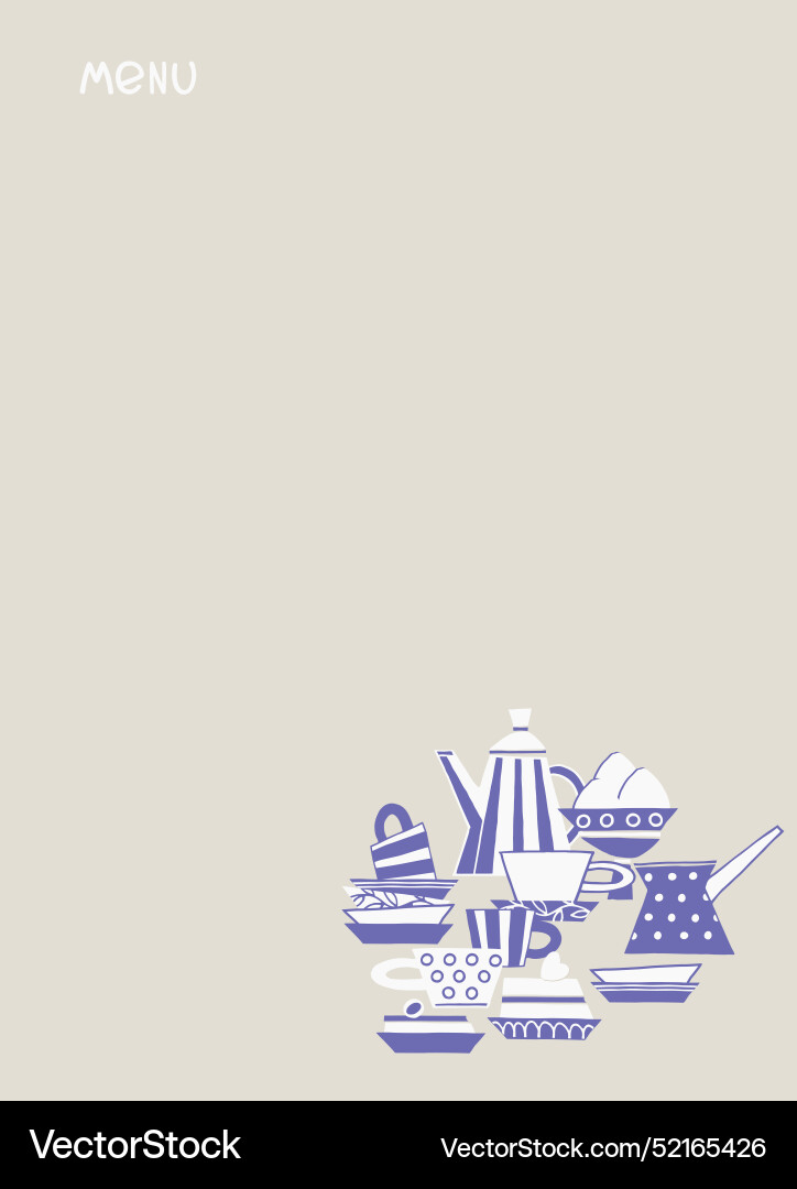 Cafe menu design template with place for your text Vector Image