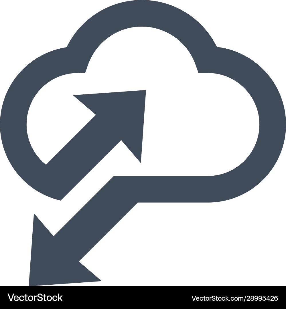 Cloud data sync icon for apps and websites Cloud data sync icon for apps and websites Vector Image