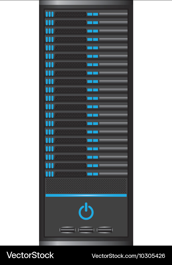 Computer cpu server icon Vector Image