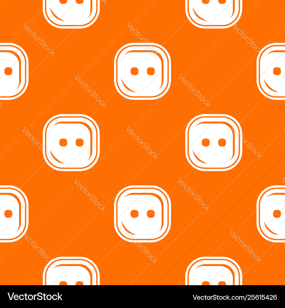 Craft button pattern orange Craft button pattern orange vector image