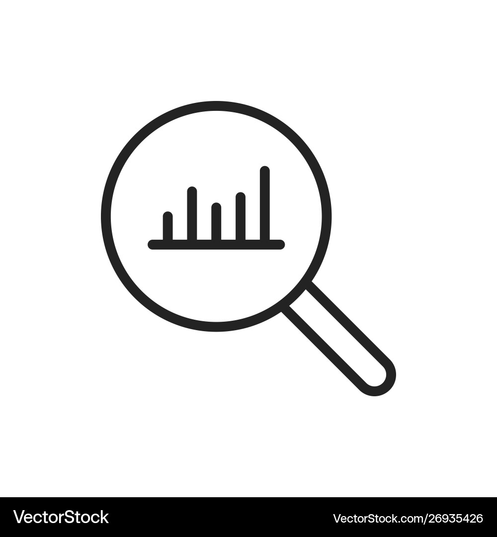 Data analysis web icons in line style graphs Vector Image