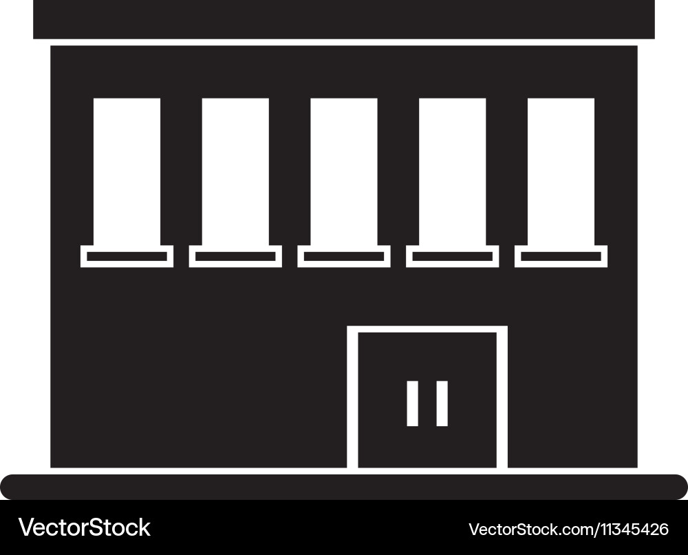Isolated building with windows design Vector Image