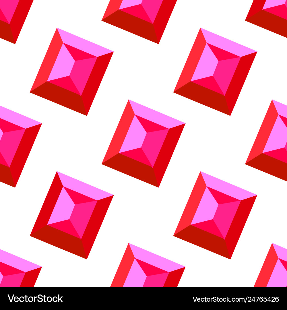 Ruby seamless pattern decorative Vector Image