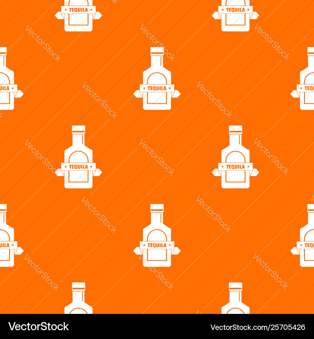 Tequila pattern orange Tequila pattern orange vector image
