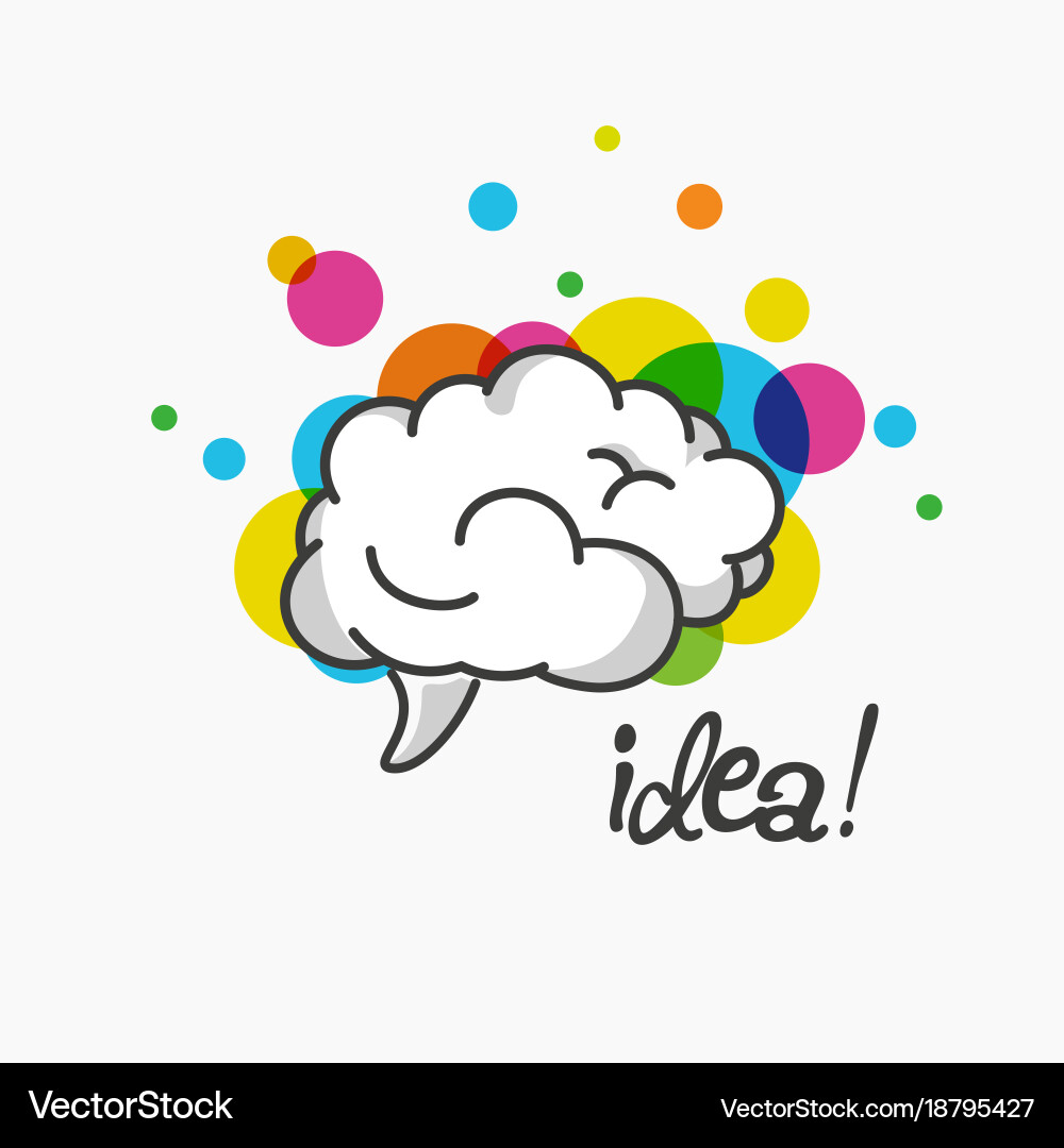 Abstract Brain Visualization Vector Image
