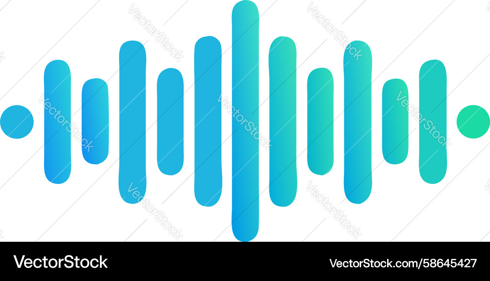 Audio Waveform Display Vector Image
