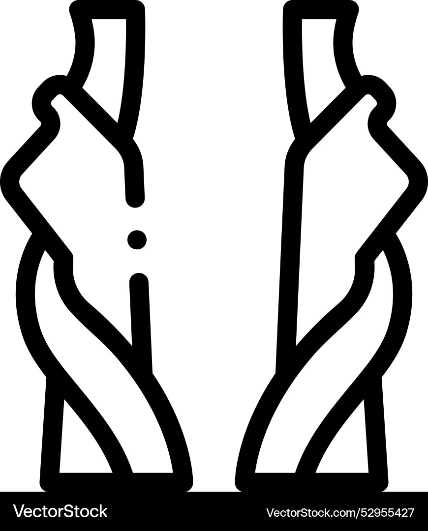 Dancer icon thin linear style design isolated Dancer icon thin linear style design isolated vector image