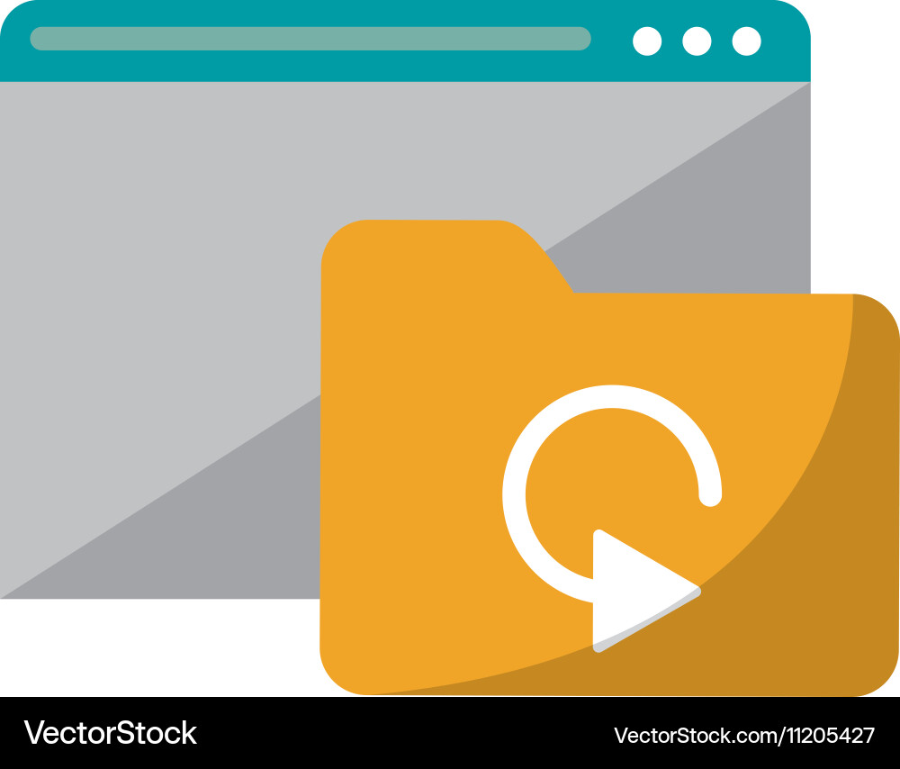 Isolated file website and data base design Vector Image