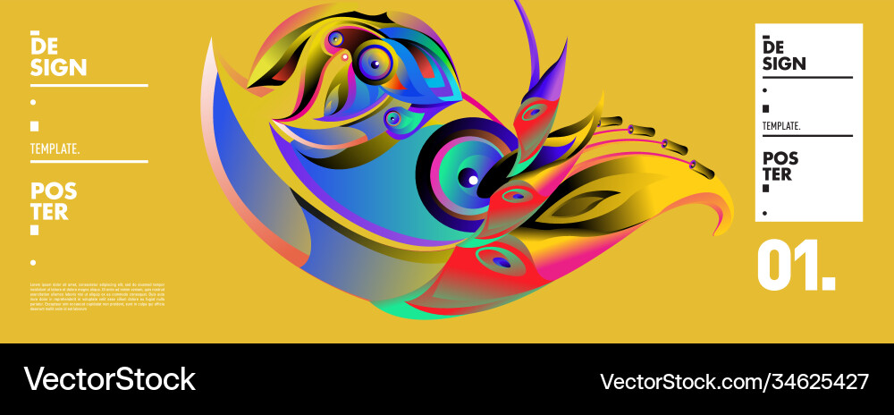 Landing page background template with colorful Vector Image