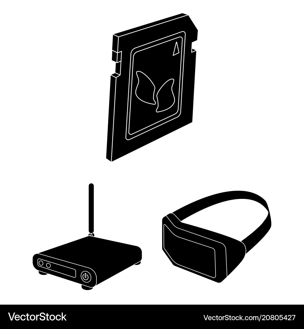 Personal computer black icons in set collection Vector Image