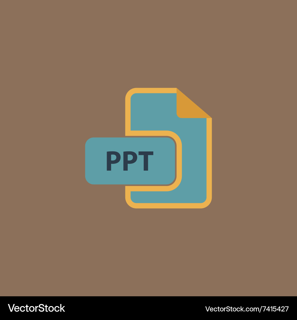 Ppt extension text file type icon Vector Image