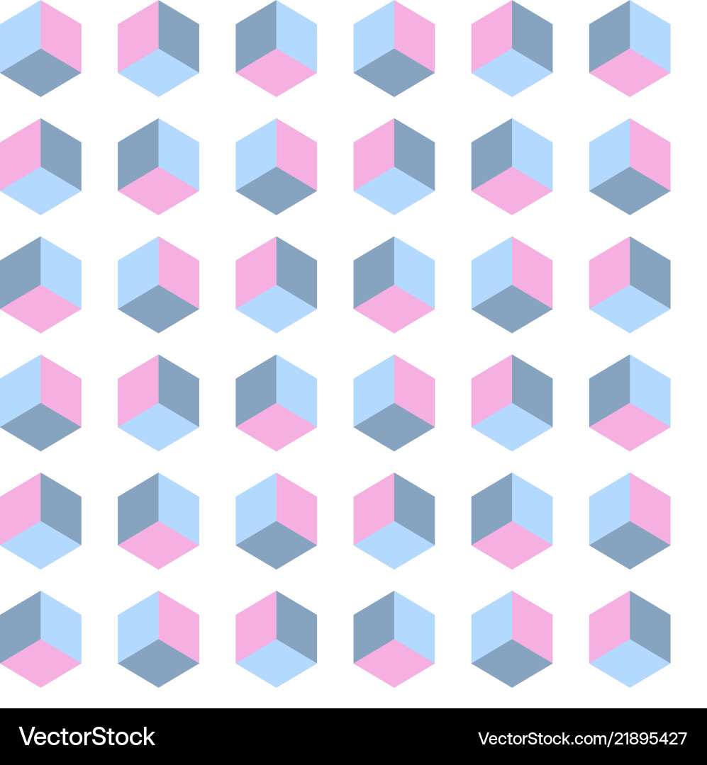 Seamless cube pattern gradient pop art Vector Image