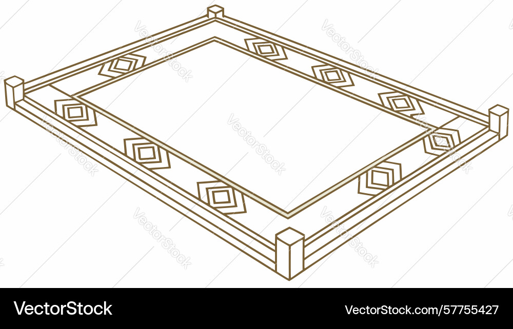 Structural rectangular frame with internal vector image