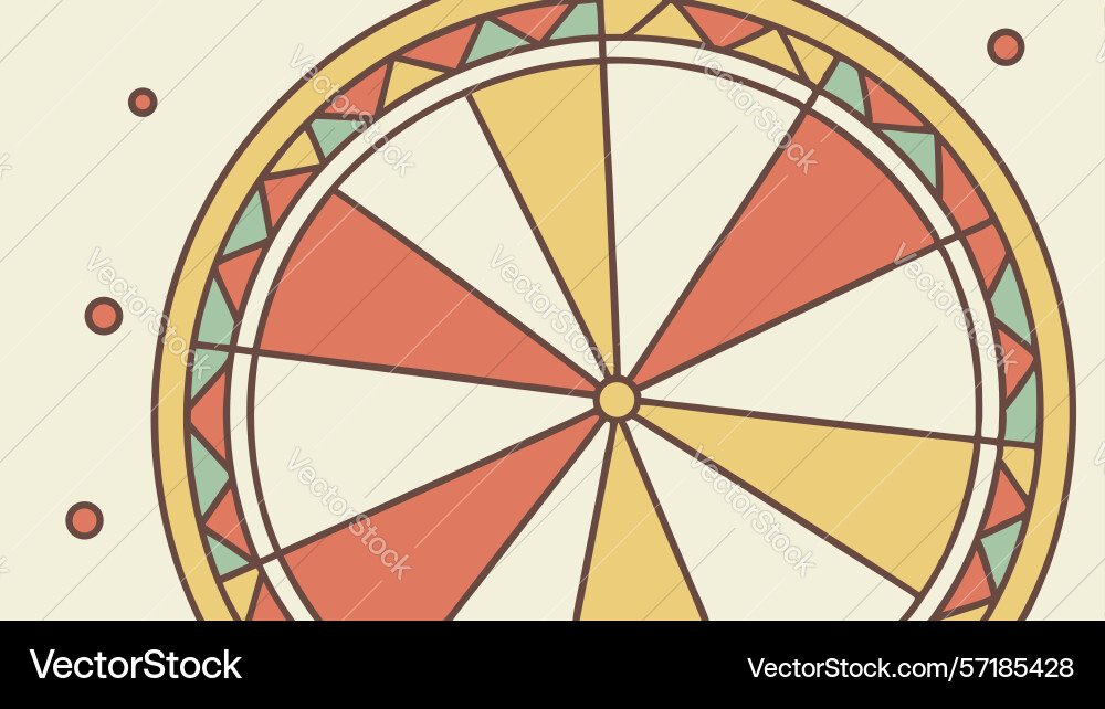 Abstract circular pattern wheel colorful design vector image