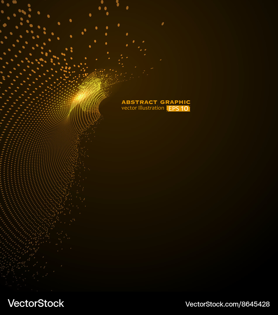 Composed of particles swirling abstract graphics Vector Image