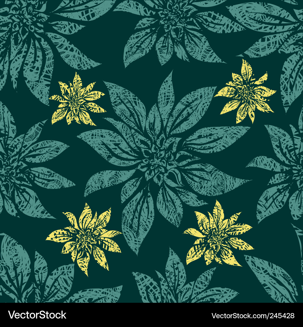 Grunge Blumenmuster Vektorbild