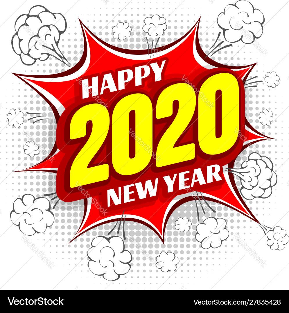 Happy new 2020 year Happy new 2020 year vector image