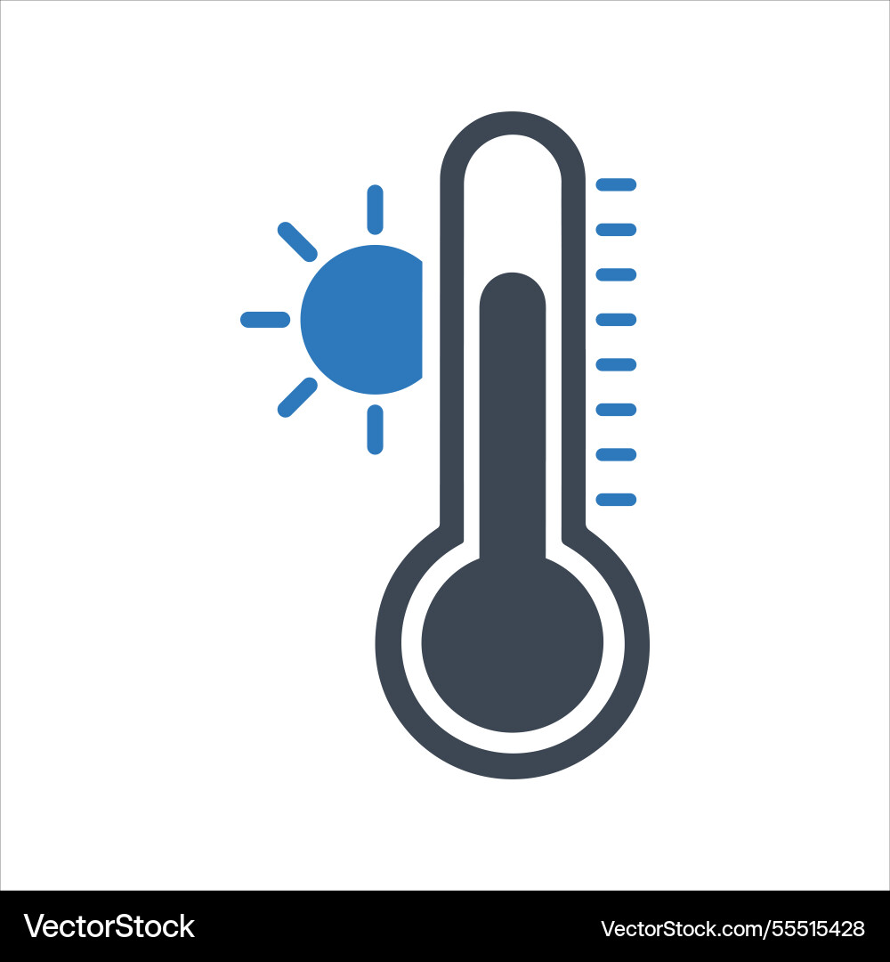 Heatwave icon climate change Heatwave icon climate change vector image