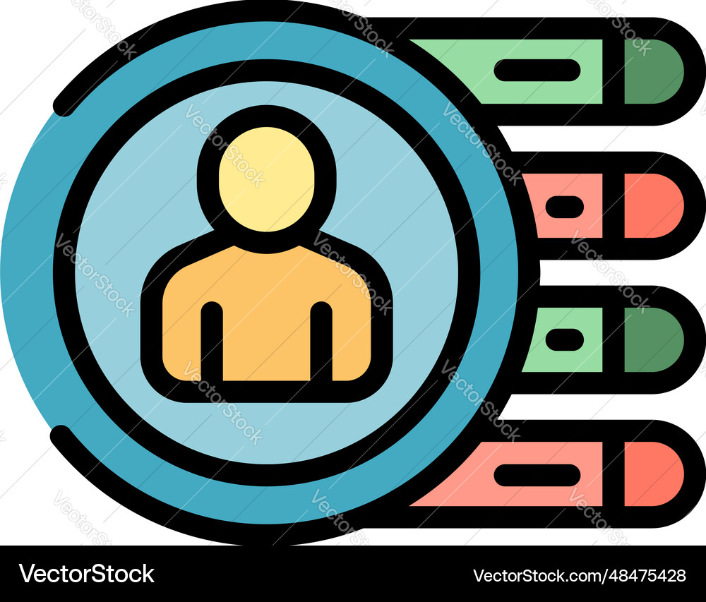 Human economic growth icon flat Vector Image