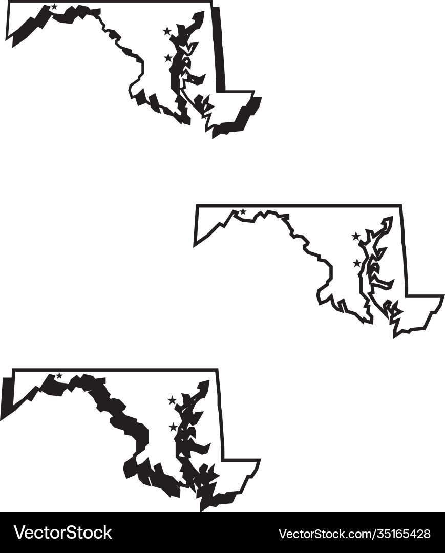 Maryland State Flag Vector Image