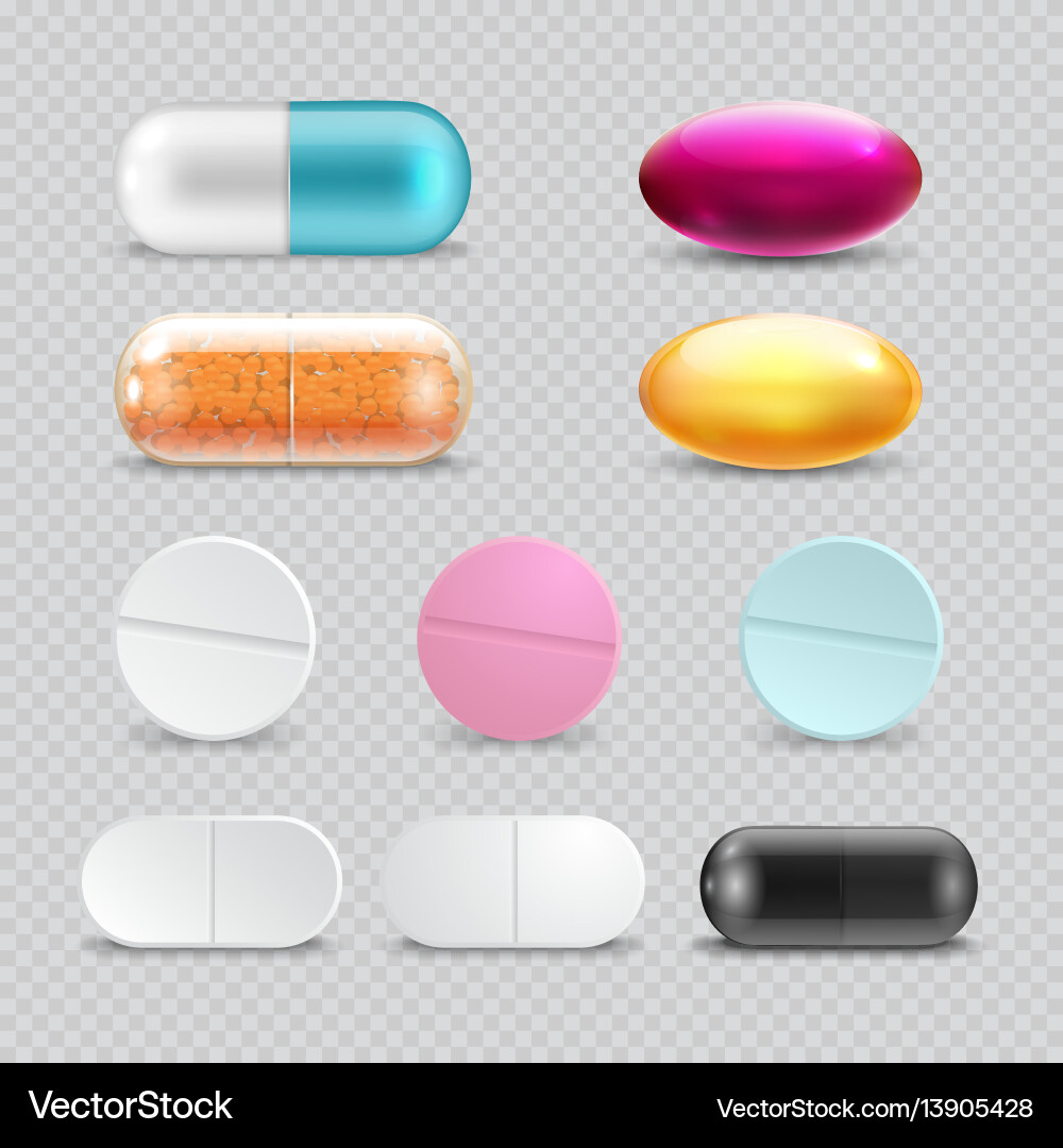 Medicine painkiller pills pharmaceutical vector image