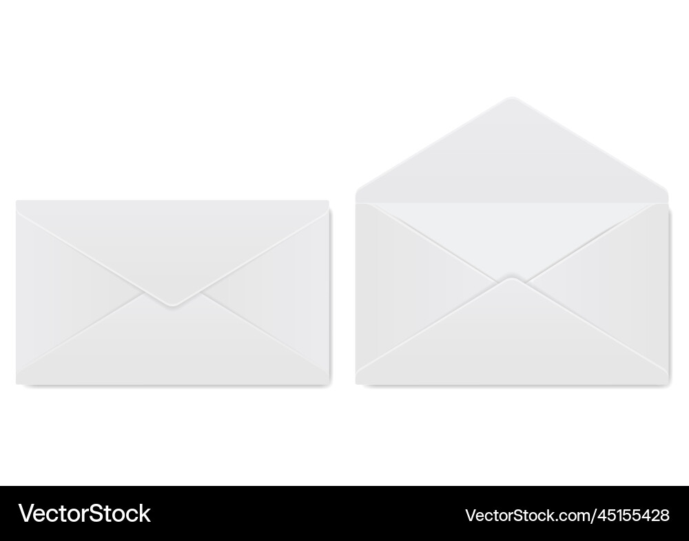 Realistic envelope design template for mockup Vector Image