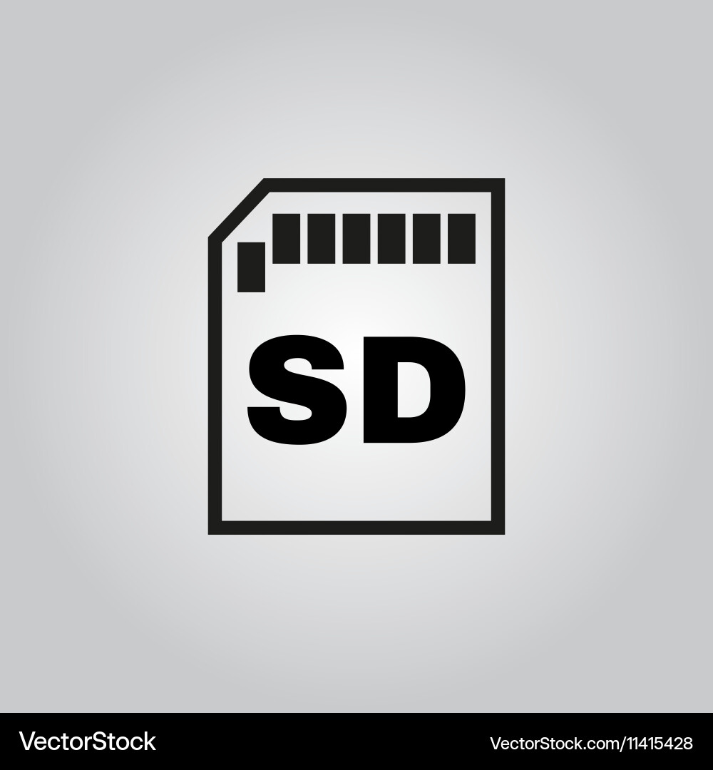 Sd card icon transfer and connection data Vector Image