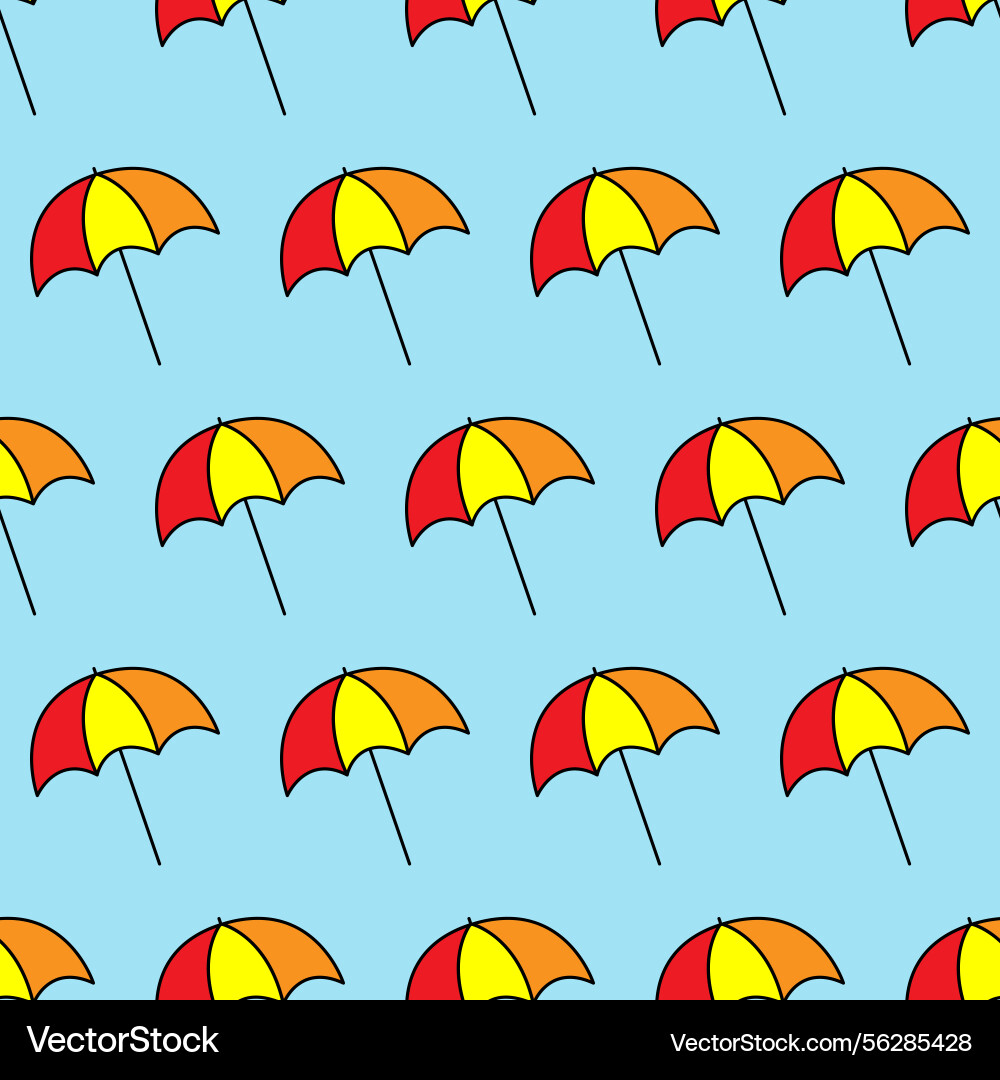 Seamless pattern of colorful umbrellas Seamless pattern of colorful umbrellas vector image
