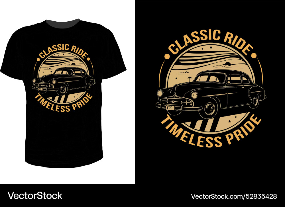 Trendy awesome klassische Oldtimer T-Shirt Trendy awesome klassische Oldtimer T-Shirt vektorbild