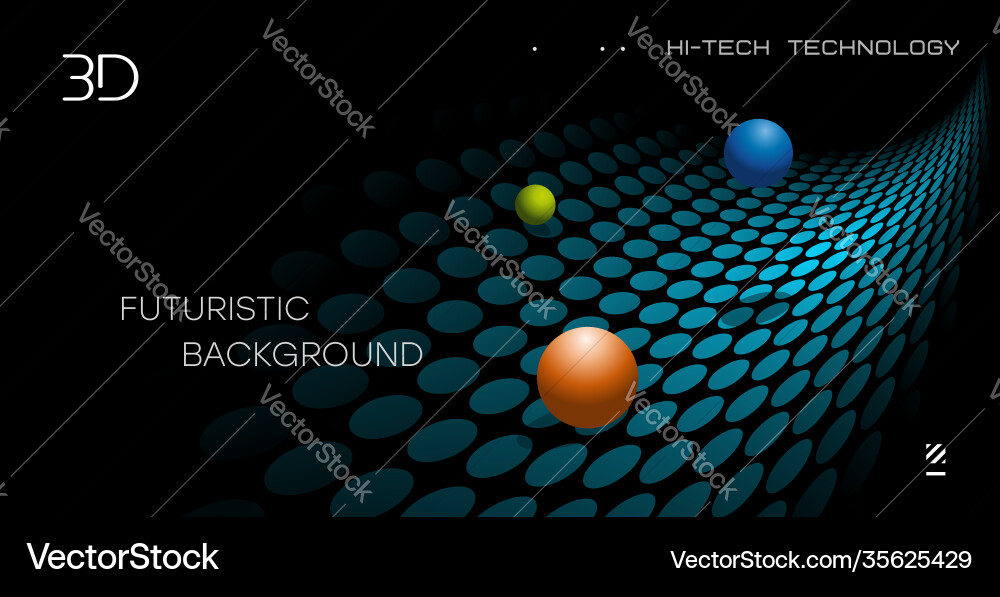 3d abstract background with surface twisting Vector Image