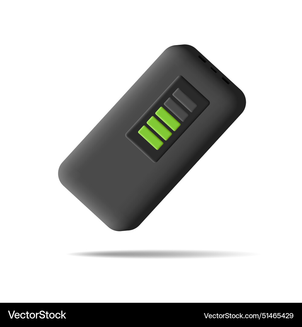 3d Render Cartoon der Powerbank mit Batteriestand 3d Render Cartoon der Powerbank mit Batteriestand vektorbild