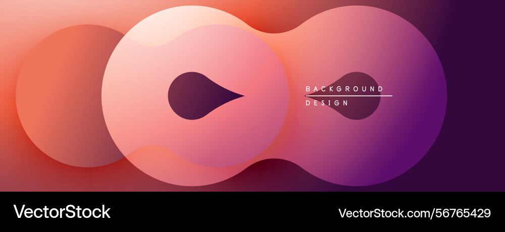 Abstract gradient shapes overlap creating soft Abstract gradient shapes overlap creating soft Vector Image