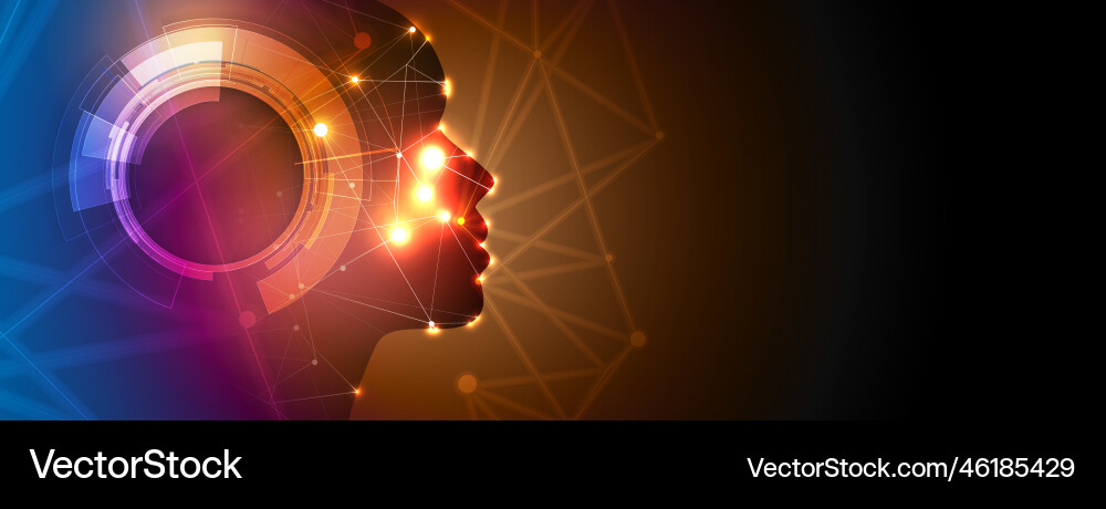 Artificial intelligence technology web background Artificial intelligence technology web background Vector Image