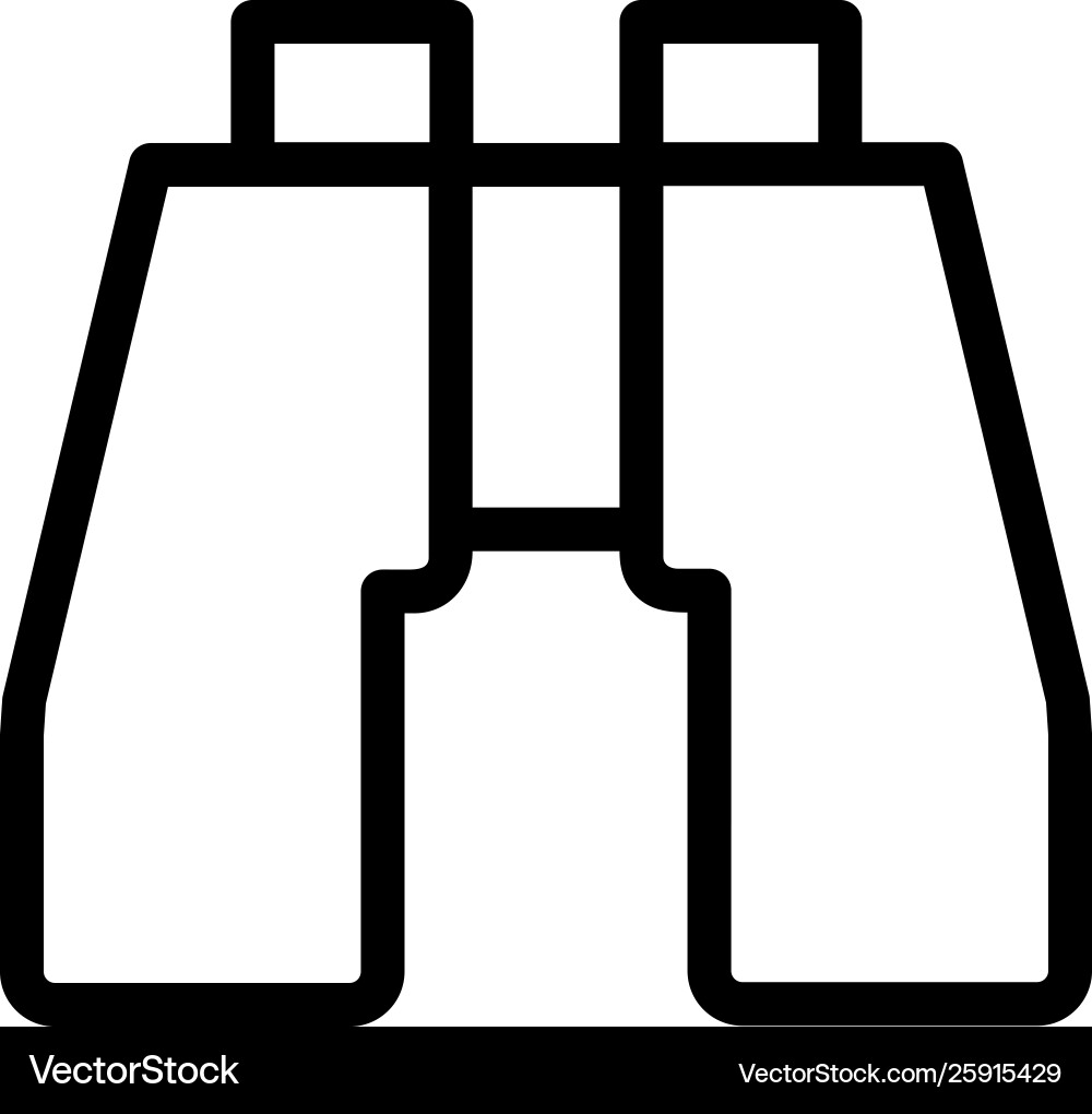 Binocular line icon in flat style for apps ui vector image