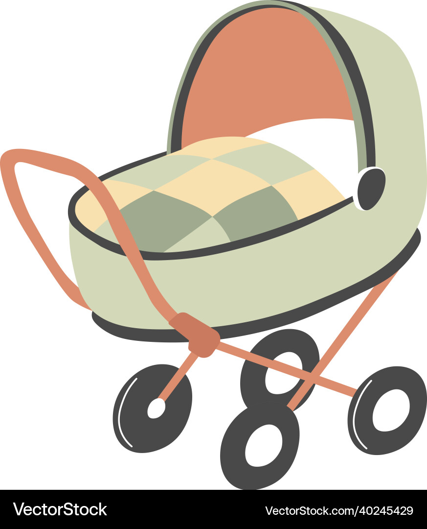 Children pram stroller or perambulator Children pram stroller or perambulator Vector Image