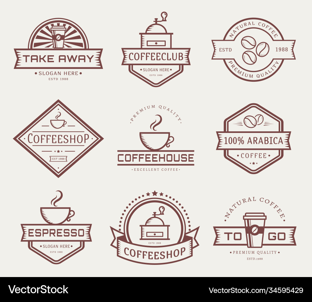 Coffee logos vector image