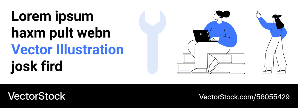 Collaboration and problem-solving with digital vector image