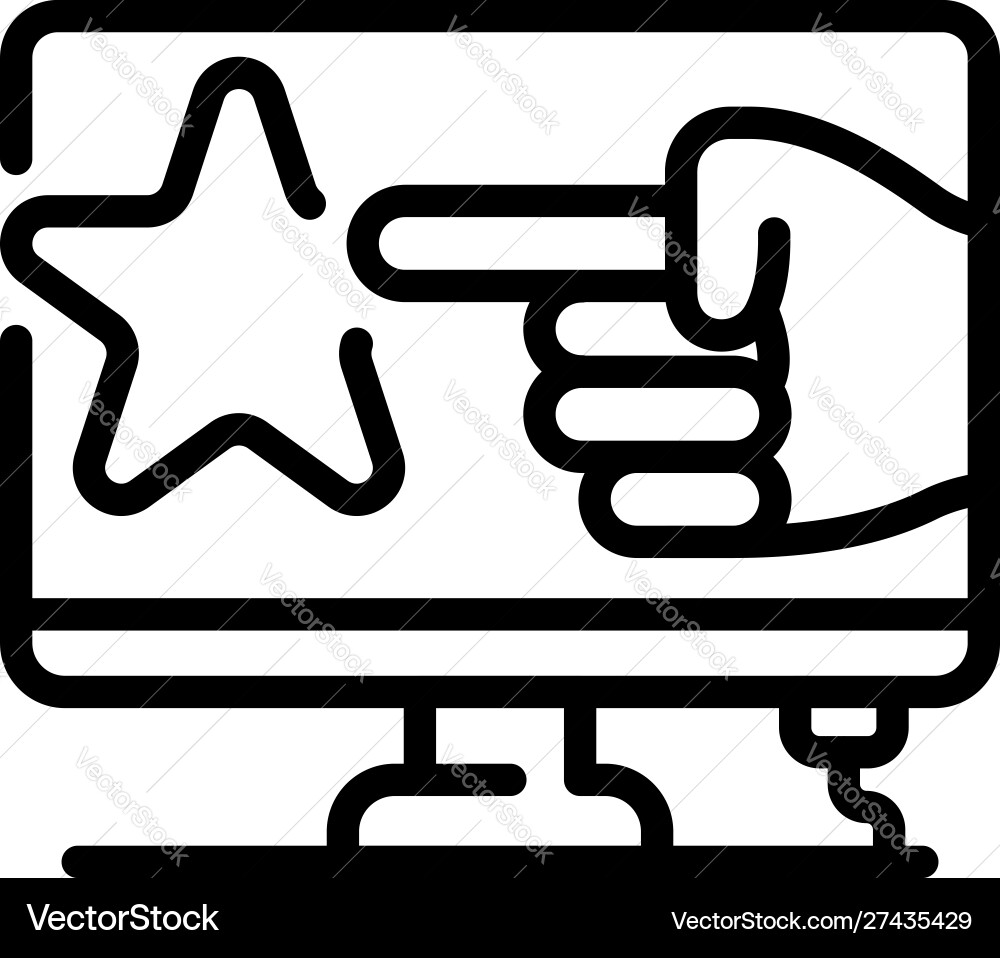 Computer loyalty program icon outline style Computer loyalty program icon outline style vector image