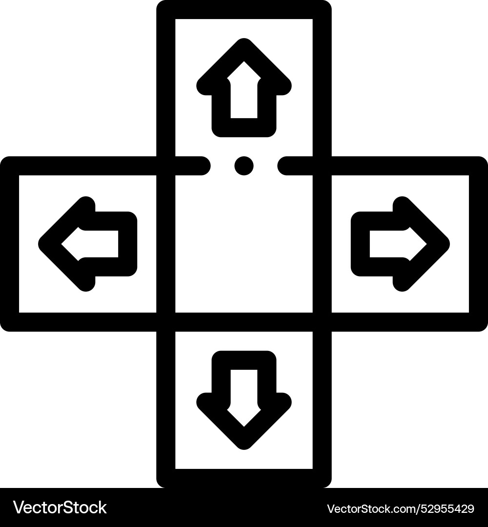 Dancing game icon thin linear style design Dancing game icon thin linear style design vector image