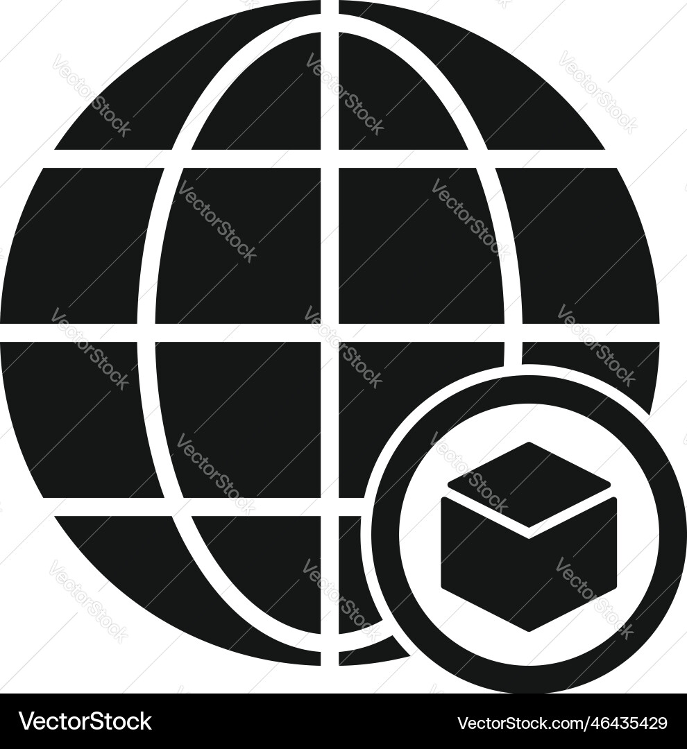 Global blockchain icon simple digital Global blockchain icon simple digital vector image