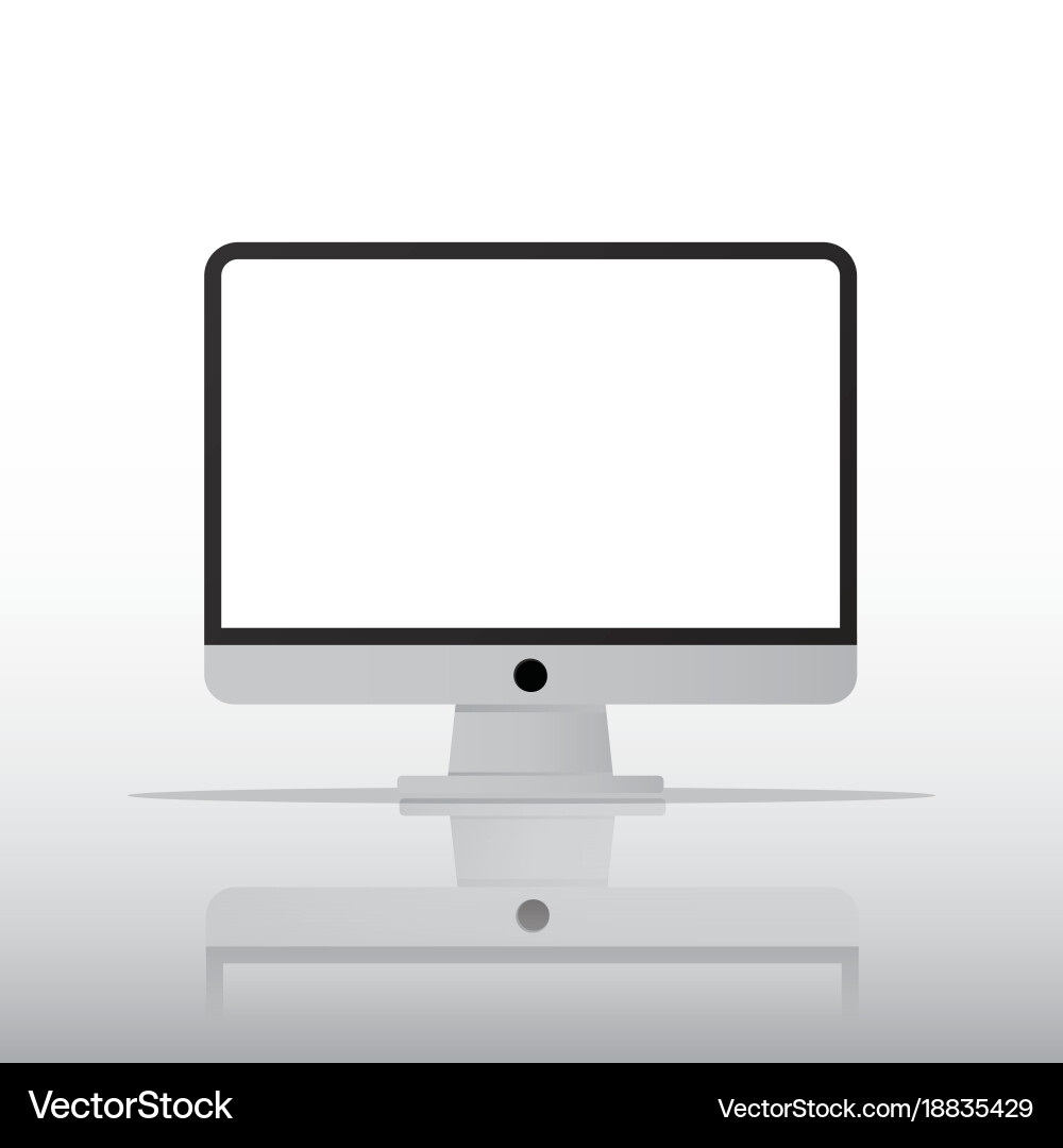 Isolated desktop computer icon pc monitor Vector Image