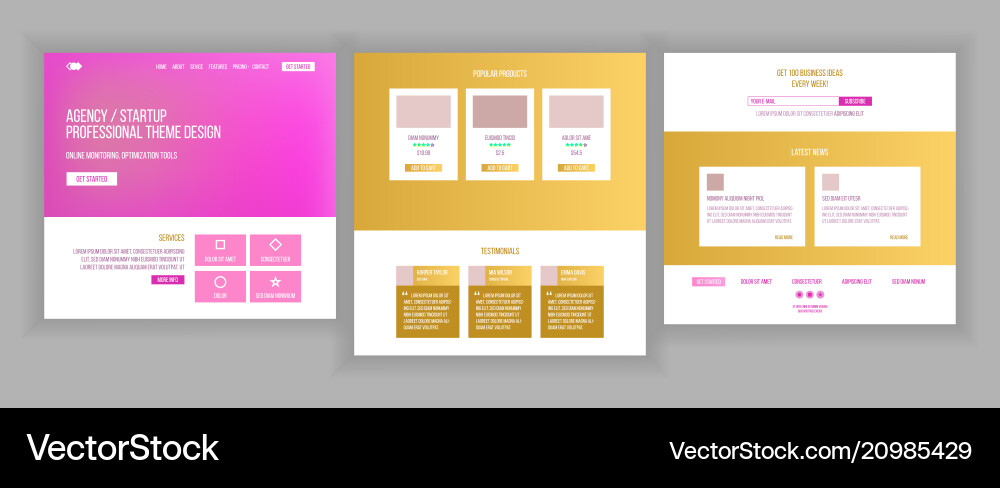 Main web page design website business Main web page design website business vector image