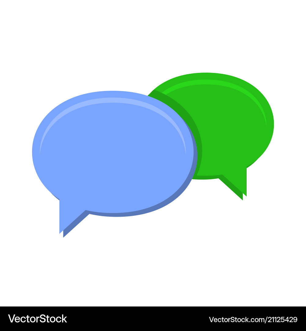 Speech chat bubbles on white background Vector Image