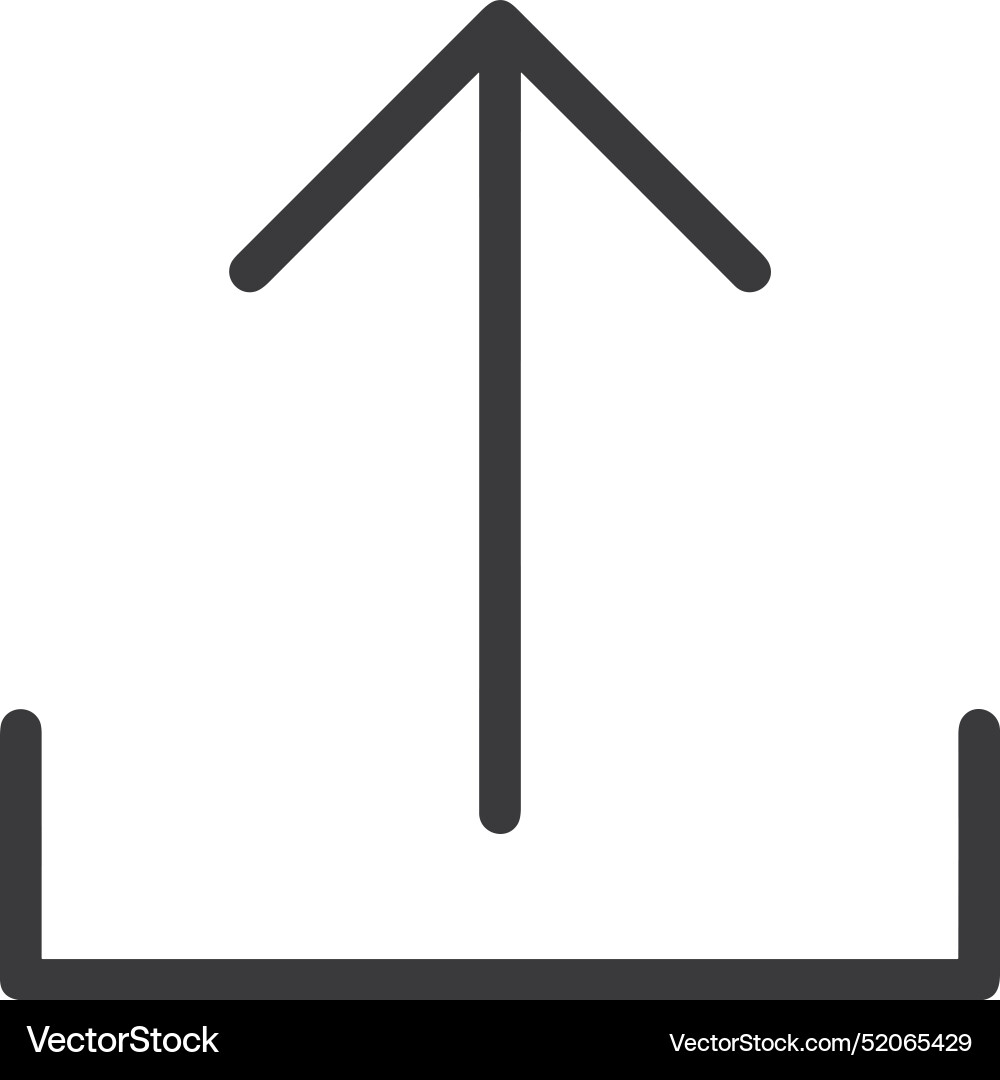 Upload outline icon symbol image Upload outline icon symbol image Vector Image